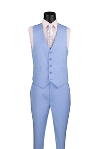 "Preston" Light Blue 2-Button Notch Suit (3-Piece Set)