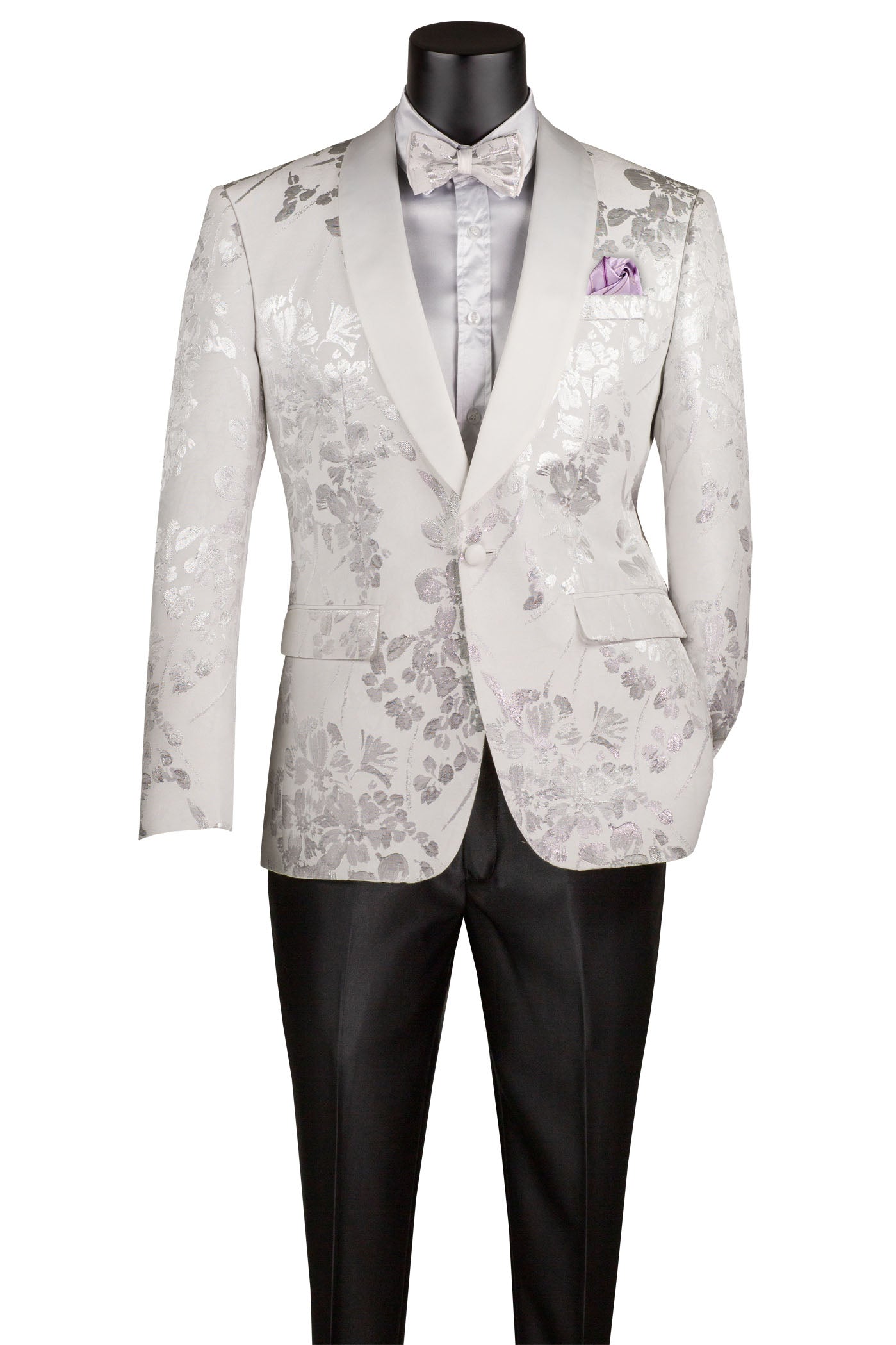 "Fusion" White Tuxedo Jacket (Separates)