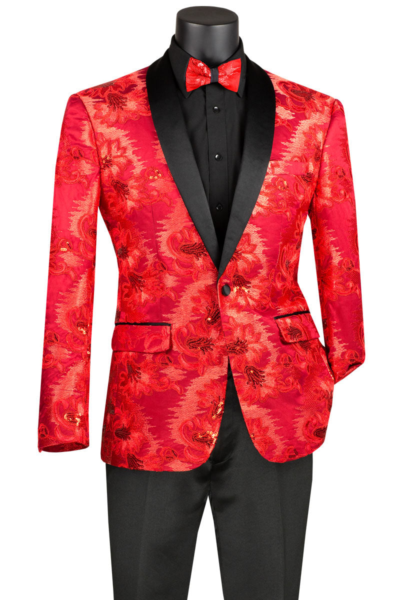 "Komodo" Red Tuxedo Jacket (Separates)