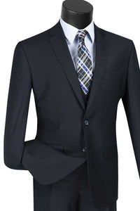 "Preston" Navy 2-Button Notch Suit (3-Piece Set)