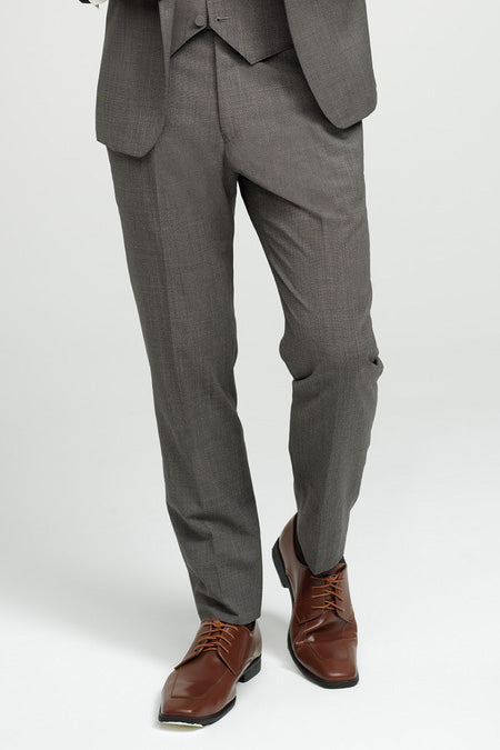 HUGO - Three-piece slim-fit suit in patterned stretch cloth