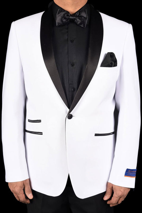 Berragamo "Soho Madison" White 1-Button Shawl Tuxedo