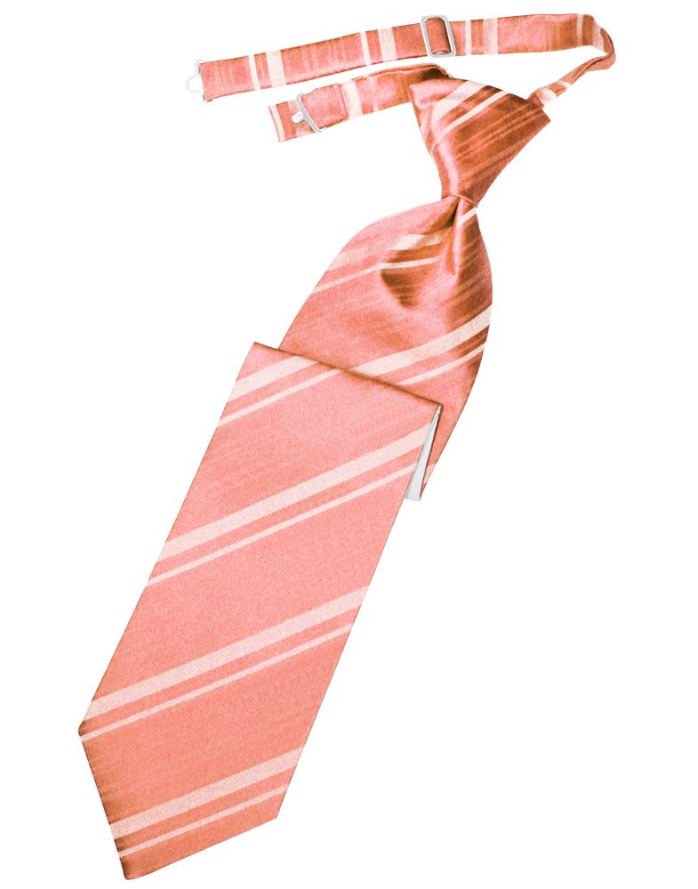 Cardi Coral Reef Striped Satin Kids Necktie