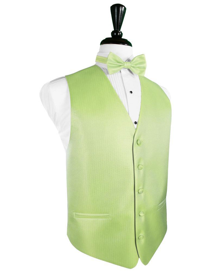 Kiwi Herringbone Tuxedo Vest