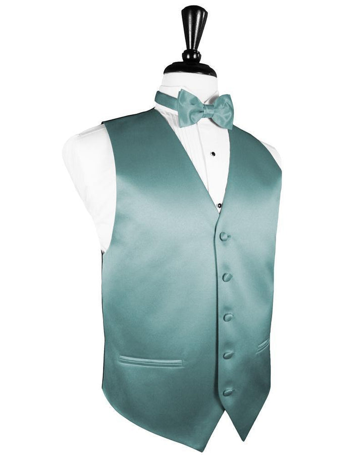 Mist Luxury Satin Tuxedo Vest