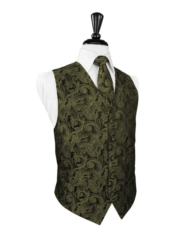 Moss Tapestry Tuxedo Vest