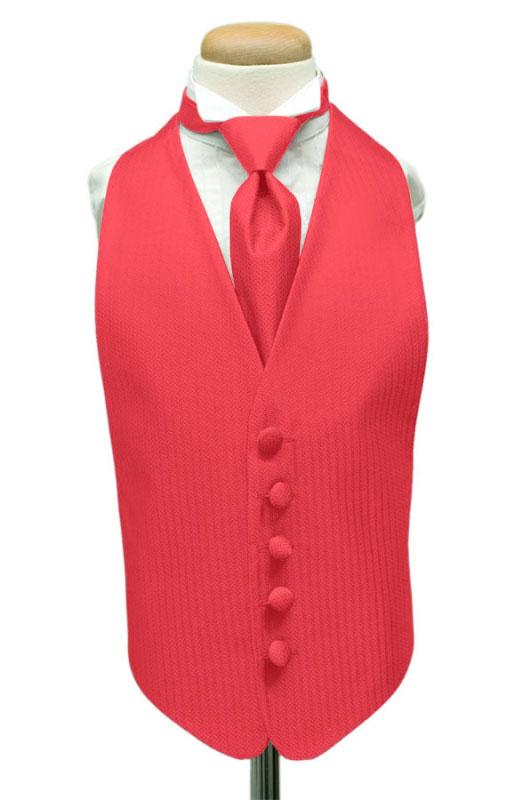 Cardi Watermelon Herringbone Kids Tuxedo Vest