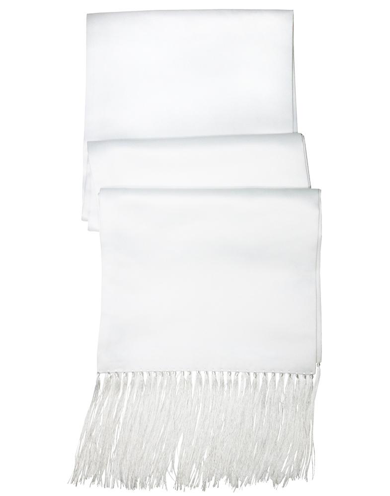 White Satin Scarf | Louie's Tux Shop