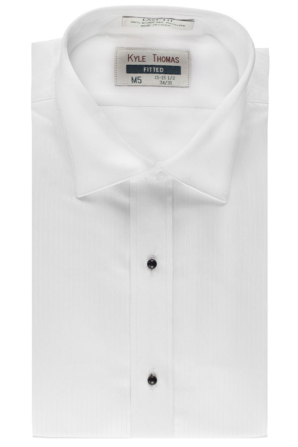 Classic Collection "Elias" White Laydown Tuxedo Shirt