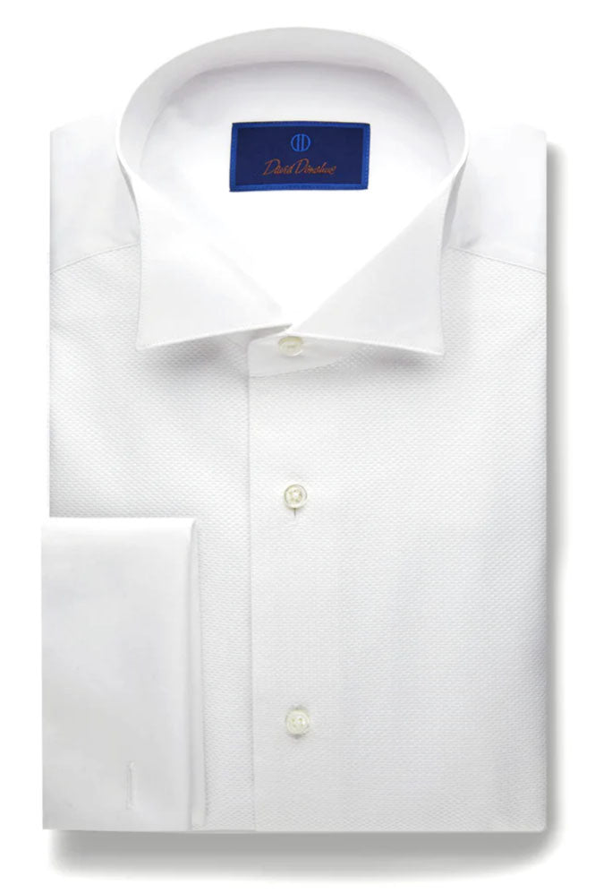 Pique White Wing Collar Tuxedo Shirt – Buy4LessTuxedo.com