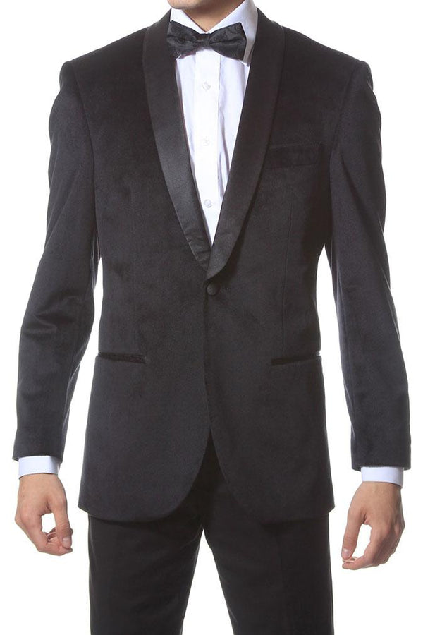 Ferrecci "Enzo" Black Velvet Dinner Jacket (Separates)