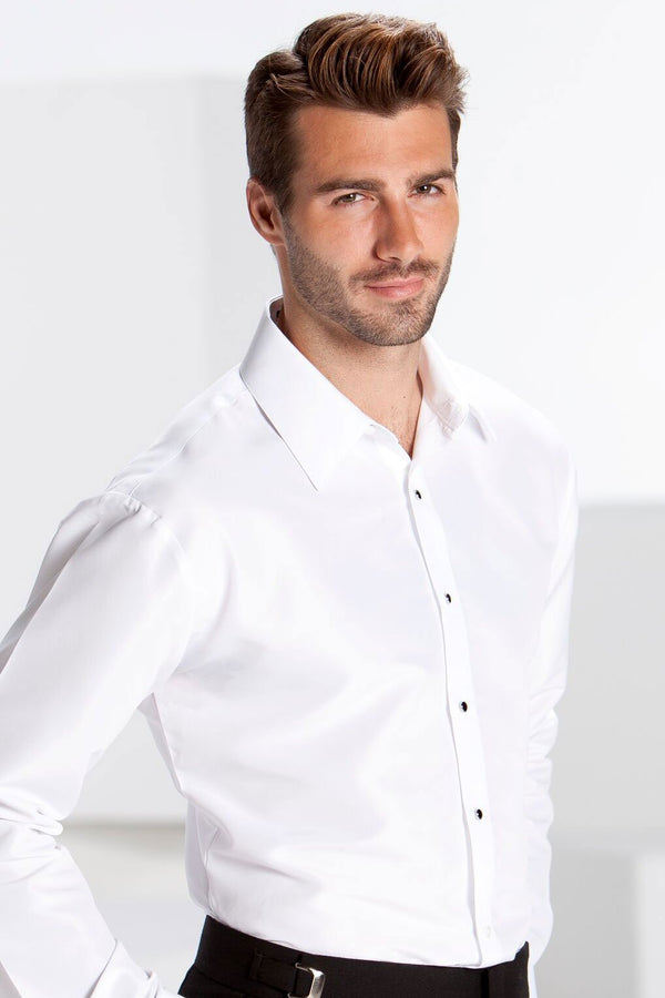 Formal Shirts "Clark" White Laydown Tuxedo Shirt