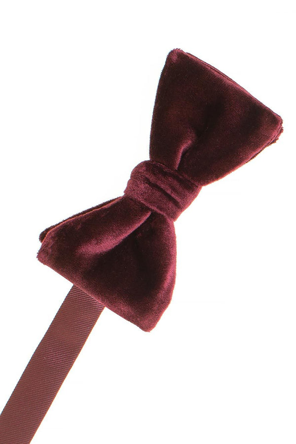 Larr Brio "Luxor" Burgundy Velvet Bow Tie