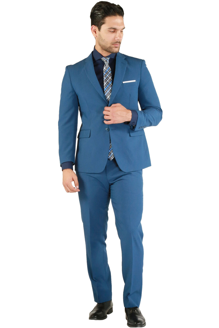 Paul Lorenzo 1969 Paul Lorenzo 1969 Indigo Solid Slim Fit Suit