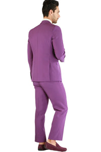 Paul Lorenzo 1969 Paul Lorenzo 1969 Purple Solid Slim Fit Suit