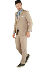 Paul Lorenzo 1969 Paul Lorenzo 1969 Tan Solid Slim Fit Suit