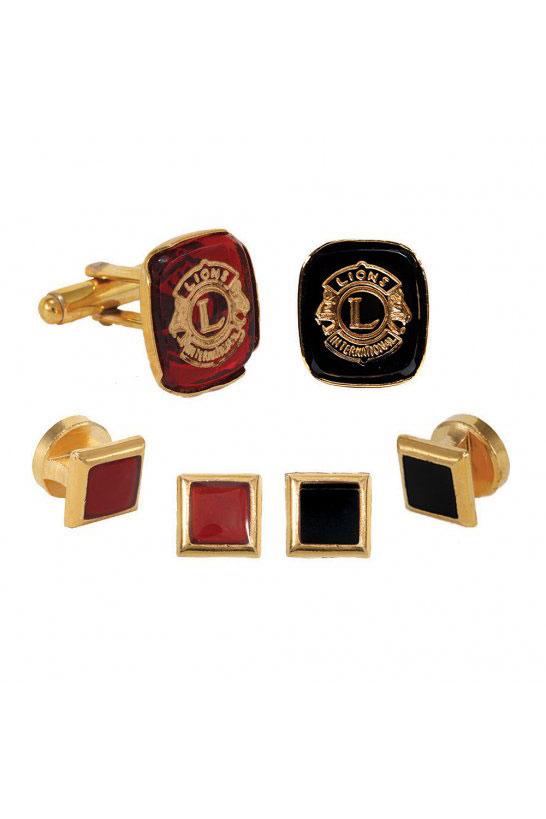 Lions Club Insignia Studs and Cufflinks Set – Buy4LessTuxedo.com