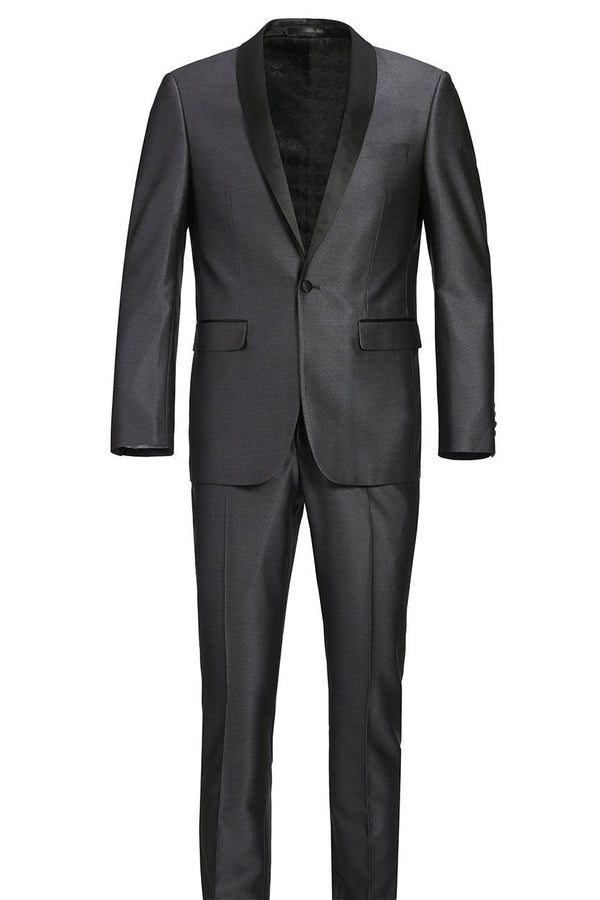 RN Collection "Paris" Sharkskin 1-Button Shawl Tuxedo