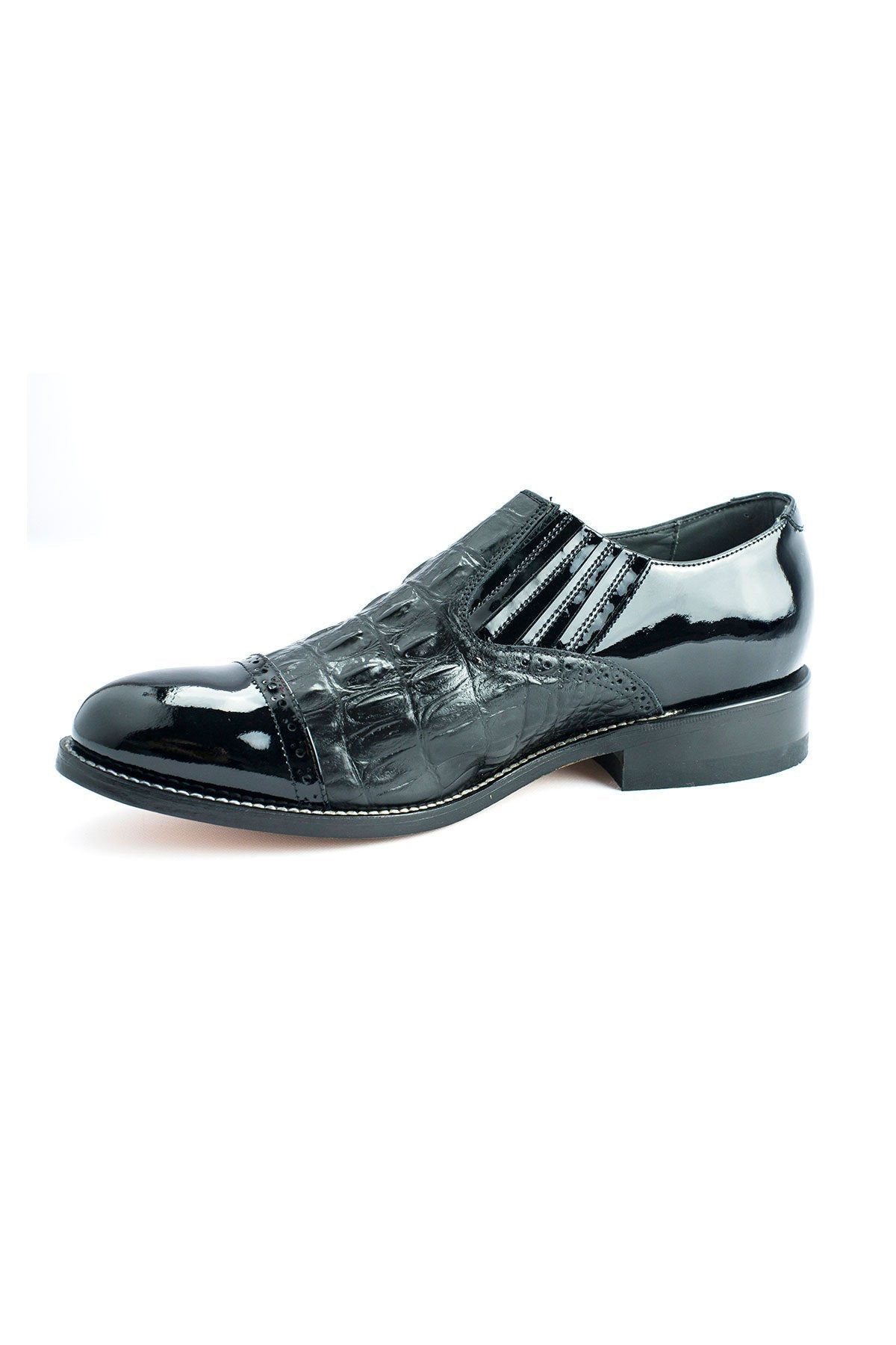 Men's Grey Patent Leather Tuxedo Shoes