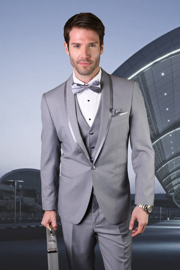 Statement "Caesar" Grey 1-Button Shawl Tuxedo