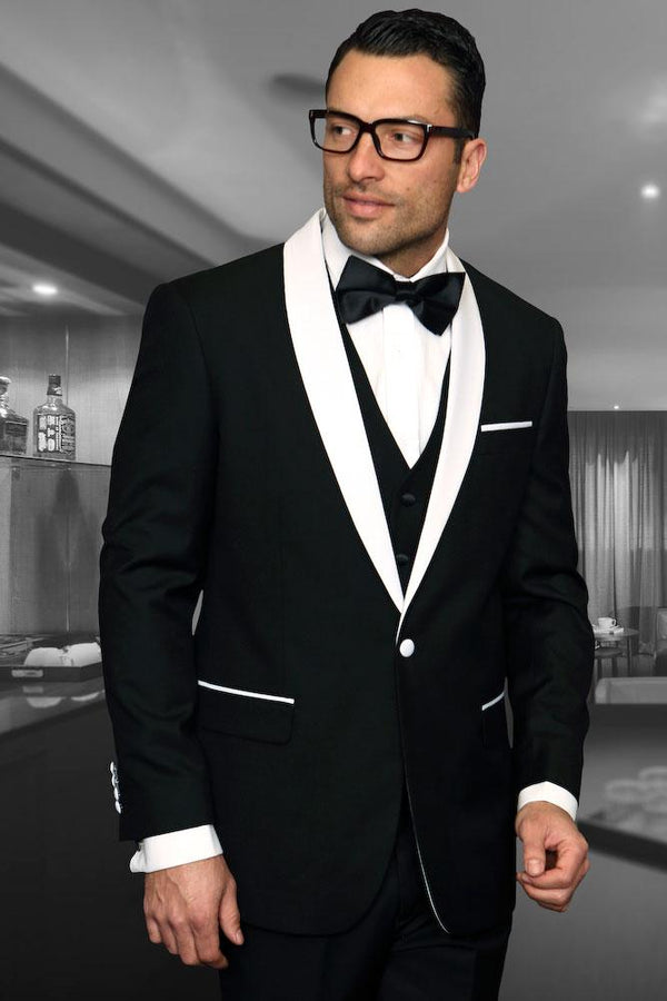 Statement "Encore" Black 1-Button Shawl Tuxedo