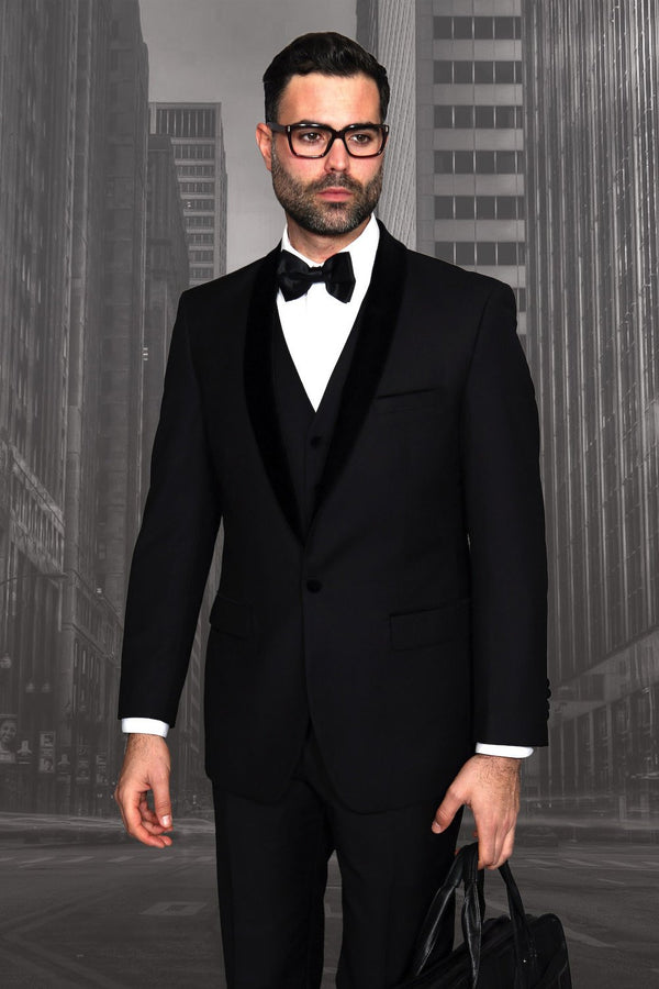 Statement "Encore V" Black 1-Button Shawl Tuxedo