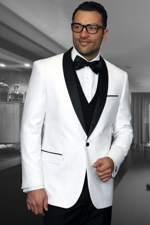 Statement "Encore" White 1-Button Shawl Tuxedo