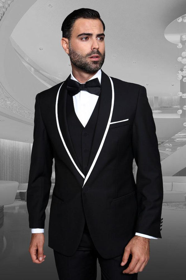 Statement "Genova" Black 1-Button Shawl Tuxedo