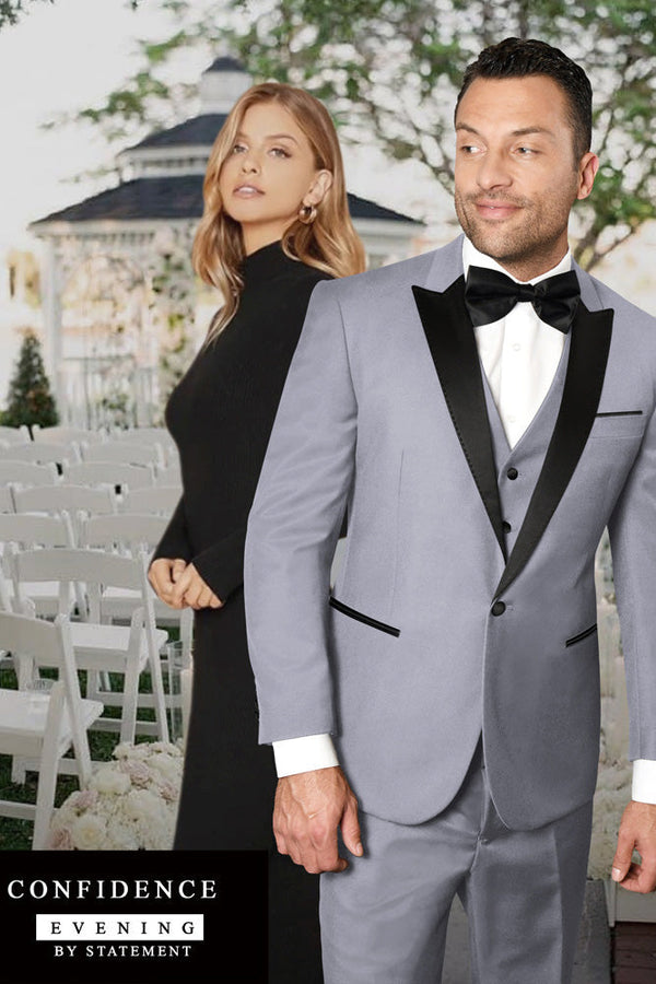 Statement "Jonathan" Grey 1-Button Peak Tuxedo