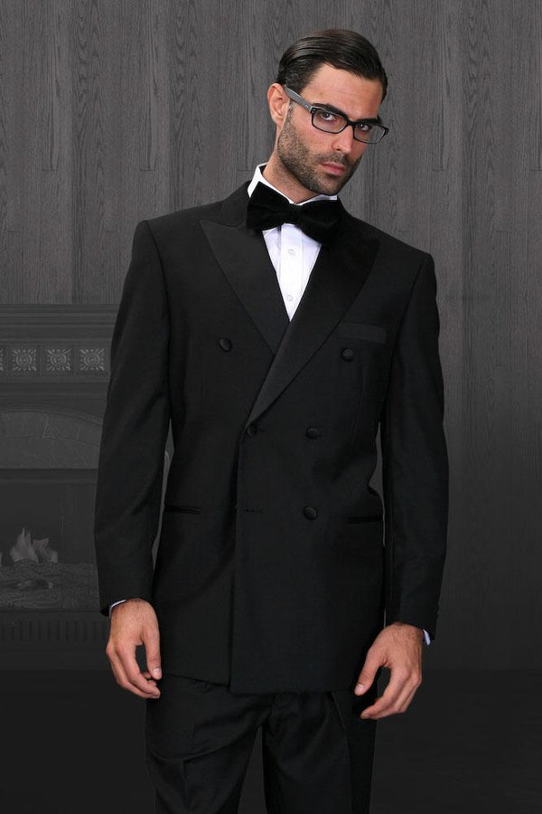 Statement "Wellington" Black 6-Button Peak DB Tuxedo