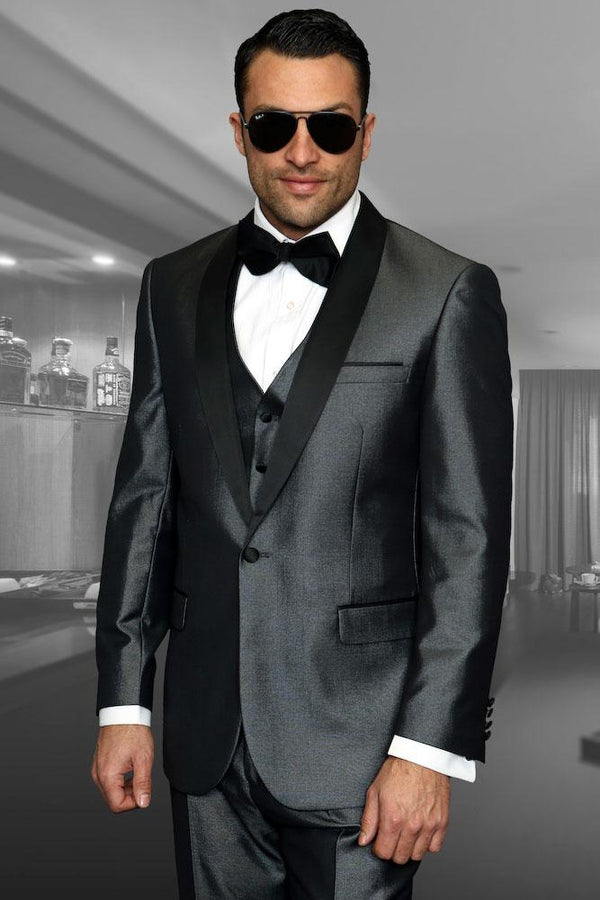 Statement "Wynn" Grey 1-Button Shawl Tuxedo