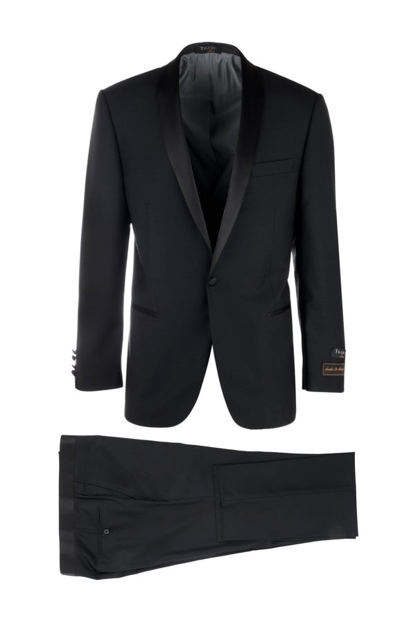 Tiglio "Beckham" Black 1-Button Shawl Tuxedo