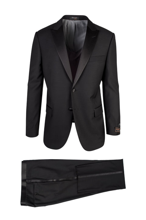 Tiglio "Tufo" Black 2-Button Peak Tuxedo