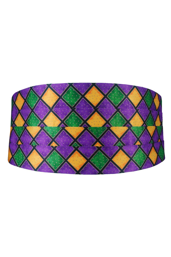 Tux Park Mardi Gras Harlequin Cummerbund