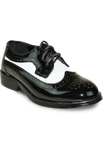 Vangelo "Chaz" Kids Black & White Tuxedo Shoes