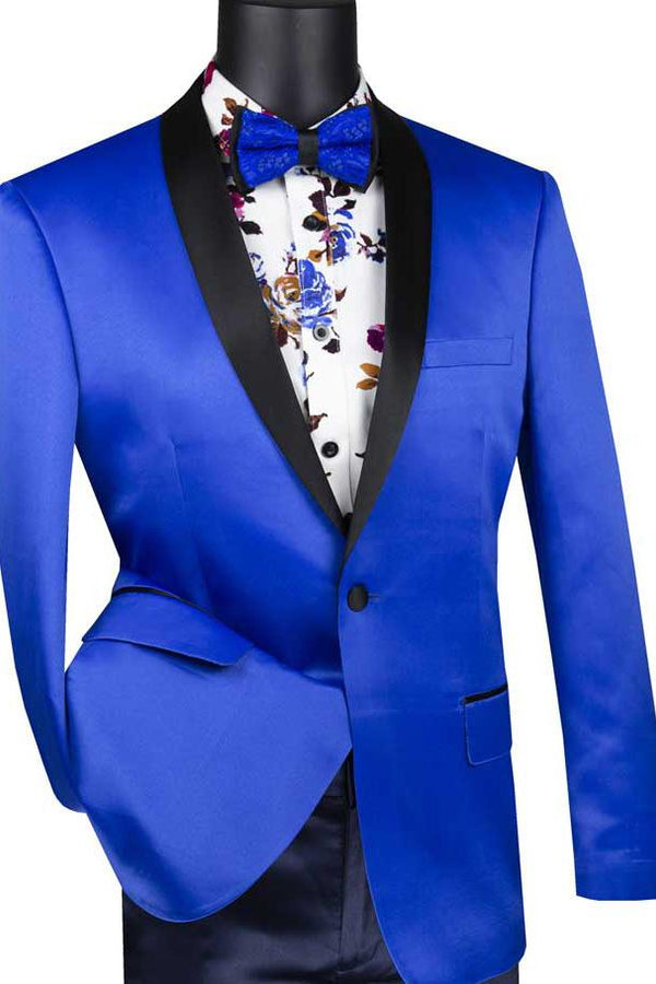 Vinci "Stretch Sateen" Royal Blue Tuxedo Jacket (Separates)