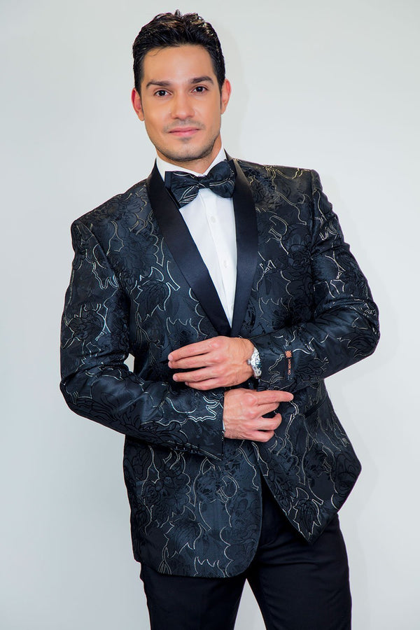 Xander Xiao "Havana" Black Tuxedo Jacket (Separates)